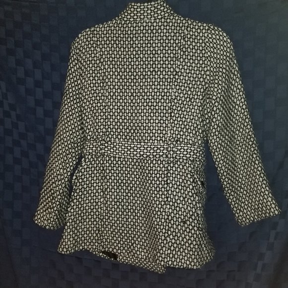 BCXgirl Black & White Wool Coat Sz XL/M - Picture 8 of 12
